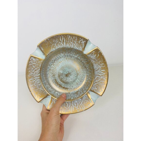 Stangl Large Round Pottery Ashtray, Mid Century Modern, Stangl Ashtray - Picture 5 of 9